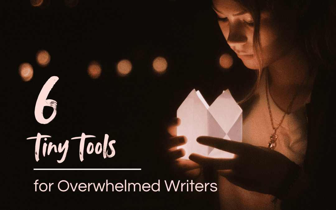 In the darkness, a girl holds a candlelit paper box that illuminates her face and hands.